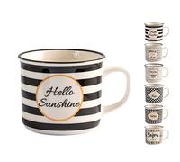 Pengo 8236262 Tazze tè Black Gold, New Bone China, Cc220, Ceramic