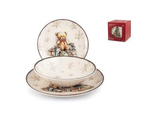 Pengo H&H Servizio tavola 18 pezzi decorato in stoneware modello Majestic Pengo