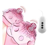 PENGSHAO Telecomando 2 Pezzi Vibratore Succhia Capezzoli e Clitoride Silicone Massaggiatore del Seno Stimolatore del Clitoride Leccata Sex Toys Enlarger per Donne,Rosa