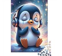 Penguin 1000 Componenti Cartone Resistente Penguin Music Puzzle Familiare Fan Dei Rompicapo Sera Di Giochi in Famiglia Livello Di Difficoltà Equilibrato 52x38cm/1000pcs