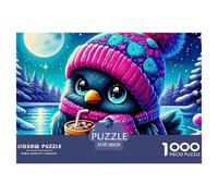 Penguin 1000 Pezzi Puzzle Adulti Impegnativo E Difficile Per Difficoltà Sfida Per Adulti E Bambini Da 14 Anni E Più Puzzle Per Gioco Familiare, Festa Aziendale Regalo Per Amore E Amico 38x26cm/1000p