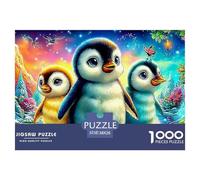 Penguin AdventureComplex 1000-Piece Jigsaw Puzzles for Adults Offering An Array of Challenging Puzzle Games - Serves As A Remarkable And Entertaining Gift for Adults And Kids Age 12 Years Up 38x26cm/