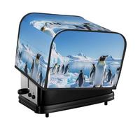 Penguin Antarctica Ice 4 fette di copertura per tostapane trapuntata copertura per piccoli elettrodomestici con manico per la decorazione della casa tavolo cucina