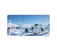 Penguin Antartide Ice Desk Mat Large Office Desk Pad Protector Impermeabile Computer Mouse Pad Antiscivolo Scrivania Protezione Scrivania Tappetino in Gomma per Tastiera per Ufficio Casa 30,5 x 61 cm