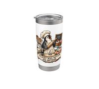 Penguin Baker For Cupcake Baking Pasticceria Chef Bicchiere termico in acciaio inox doppia parete