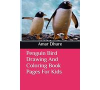 Penguin Bird Drawing And Coloring Book Pages For Kids