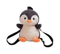 Penguin Character Carrier - Short Fabric PP Cotton 35 cm Height, Stuffed Animal Rucksack, Soft Design | Lightweight Carry Strap, Cartoon Plush Bag, Kids Travel Backpack For School, Campeggio