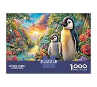 Penguin Duo Puzzle 1000 Pezzi Per Adulti, Puzzle 1000 Pezzi Cottage by River Sfida Impossibile Giochi Educativi Giochi Per La Decorazione Della Casa 38x26cm/1000pcs