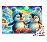 Penguin Friends 1000 Pezzo Rompicapi per AdultiTwo Penguins Colorato, Sfida & Brainteasing Rompicapi per Adulti, Puzzle The Future - Cartone Gioco Educativo Sfida &