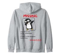 Penguin Fun Missing But Why Mountains Backprint Felpa con Cappuccio