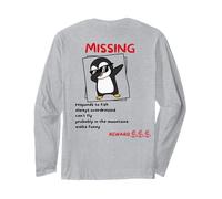 Penguin Fun Missing But Why Mountains Backprint Maglia a Manica