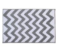 Penguin Home Bath Mat Tappetino da Bagno Reversibile, 100% Pile in Microfibra, Argento, 50 x 80 cm