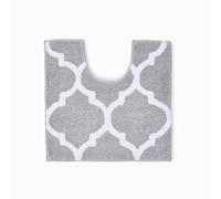 Penguin Home Bath Mat Tappetino da Bagno Reversibile Trapuntato, 100% Pile in Microfibra, Argento, 51x51cm