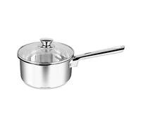 Penguin Home® casseruola 16cm 1.5 litri | Casseruola in acciaio inossidabile con coperchio in vetro | Set di pentole per induzione con doppio beccuccio versatore | Set di pentole | Pentole e padelle |
