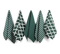 Penguin Home Premium Strofinaccio da cucina in puro cotone 100%, set di 5 asciugamani da cucina, set di asciugamani da cucina morbidi e resistenti, lavabile in lavatrice, 65 x 45 cm, colore - Verde