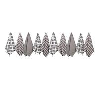 Penguin Home Premium Strofinaccio da cucina in puro cotone al 100%, set di 10 asciugamani da cucina,set di asciugamani da cucina morbidi e resistenti, lavabile in lavatrice,65 x 45 cm, colore - Grigio