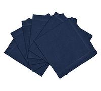 Penguin Home® Set di 6 Tovaglioli in Cotone, 100% Lino, Solid Navy