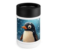Penguin in the Snow Can Cooler 340,2 g isolato in acciaio inox Cooler può coprire in acciaio inox supporto per bevande regali per uomini donne compleanno Natale