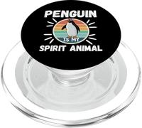 Penguin Is My Spirit Animale Kawaii Cartone Animato Pinguini Divertenti PopSockets PopGrip per MagSafe