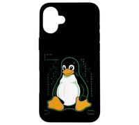 Penguin Linux Custodia per iPhone 16 Plus