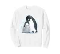 Penguin Mama Baby Madre Bambino Mamma Amore Felpa