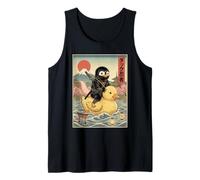 Penguin Ninja Giappone Vintage Giapponese Ukiyo-e Art Canotta