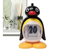 Penguin Perpetual Calendar Decor, Creative Animal Figurine Ornament with Pressing Date Blocks, Retro Style Art Piece for Desk, Living Room, Home, Birthday Gift, 3.07 X 2.68 Inches