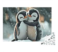 Penguin Puzzle 1000 Pezzi Hug Penguins in Cartone Qualità Premium Per Adolescenti Riunioni Amici Passare Il Tempo Regalo Non Deformabile 70x50cm/1000pcs