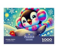 Penguin Puzzle 1000 Pezzi Puzzle Adulti Impegnativo E Difficile Per Straordinario Regalo Per Amore E Amico 52x38cm/1000pcs