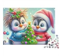 Penguin Puzzle Da 1000 Pezzi Xmas Tree Penguins in Cartone Spessore Per Adulti Decorare Casa Tempo Libero Regalo Qualità Premium Facile Assemblare 70x50cm/1000pcs
