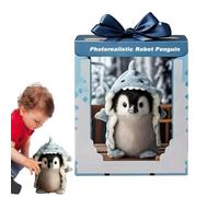 Penguin Robot Peluche Super Realistico, Il Mio Realistico pingui-no Robot Peluche, Supporto Emotivo Interattivo Giocattoli Peluche, Animali di Peluche di Pinguini Divertenti, Giocattoli