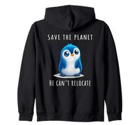 Penguin Save The Planet Felpa con Cappuccio