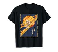 Penguin Space Saturn Ring Surfer Astronauta Giapponese Maglietta