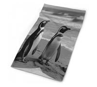 Penguin Standing On The Beach Printed 26X30Cm Elastico Passamontagna Antivento Sciarpa al Collo per Yoga Pesca Outdoor