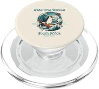 Penguin Surfing Waves Sud Africa Cape Cod Surfs Up Fun PopSockets PopGrip per MagSafe