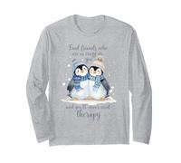 Penguin Trova Amici Che Sono pazzi Come Te e Non Lo farai mai Maglia a Manica