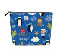 Penguin Turtle - Borsa da viaggio da donna, in canapa, con cerniera, grande capacità