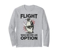 Penguin with Knife Flight Non è mai Stato unopzione Meme Divertente Maglia a Manica