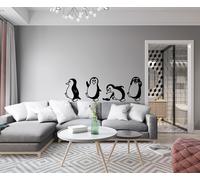 PENGUINS - Adesivo murale wall sticker in vinile 40x125 cm