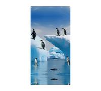 Penguins On The Iceberg Decorazioni per porte Banner di benvenuto Decorazioni per porte da parete Porta d'ingresso Appeso Banner per interni ed esterni Decorazione per feste di anniversario