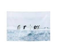 Penguins On The Iceberg Party Festival Banner Decor Sfondo Bandiera Indoor Outdoor Raduno Laurea Natale