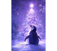 Penguin's Winter Wish: A Magical Christmas Journal: A Festive Holiday Notebook Featuring a Realistic Penguin, Glittering Tree, and Snowy Starry Night