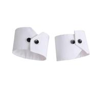 PENGXX Polsini da polso semplici polsino staccabile elegante bottoni neri stile camicia falso semplice polsini per maglione