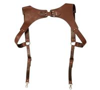 PENGXX Steampunk Rinascimento Bretelle In Pelle per Gli Uomini H Designs Vintage Uomo Indietro Supporto Imbracatura Ganci In Metallo Regolabile