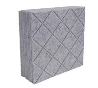 PENGY Confezione da 12 piastre acustiche, forma a griglia, insonorizzata, 30,5 x 30,5 x 0,4, piastra fonoassorbente per casa e ufficio
