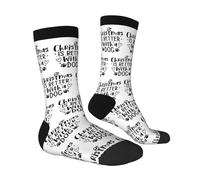 PENGYVV Christmas Is Better With A Dog, calzini da donna, calzini da corsa imbottiti, da uomo, per trekking a casa