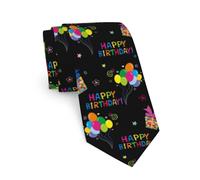 PENGYVV Cravatte Camo Arancione Per Gli Uomini Novità Cravatte Classiche Moda Cravatta Da Uomo Per La Festa di, Buon Compleanno Patte, Taglia unica