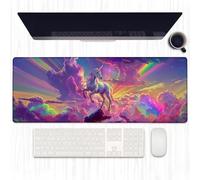 PENGYVV Tappetino per mouse da gioco 30,5 x 80 cm colorato pulcino colori arcobaleno pollo computer portatile tappetino per mouse robusto bordi cuciti tastiera da ufficio s per la decorazione