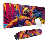 PENGYVV Tappetino per mouse da gioco 30,5 x 80 cm con carlino floreale per ufficio elegante estetica per computer portatile tastiera scuola casa top gamer accessori per la casa decorazione estesa