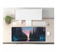 PENGYVV Tappetino per mouse da gioco, 30,5 x 80 cm, con teschio rosa, tappetino per tastiera per ufficio e casa, ampia base antiscivolo